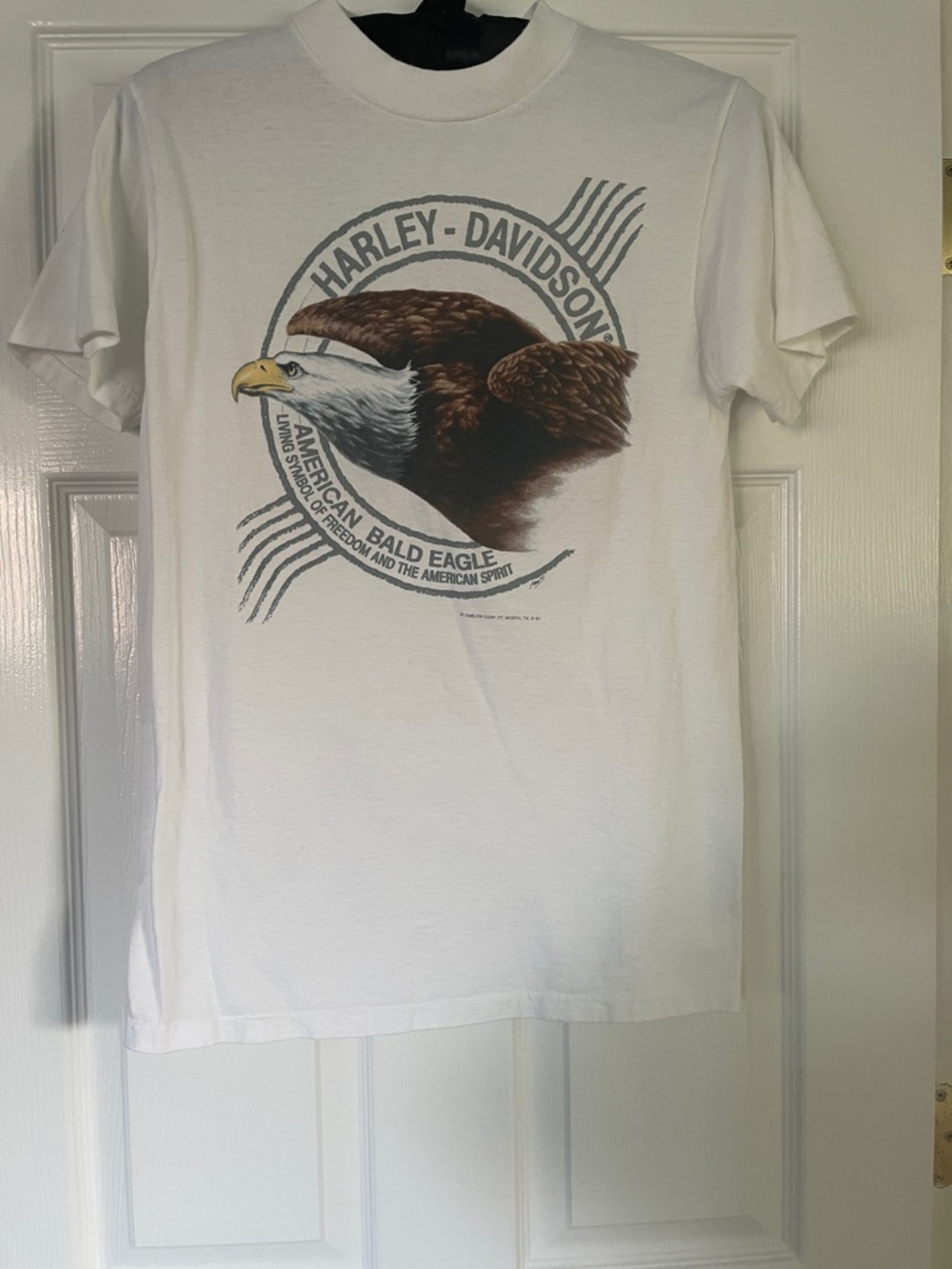 Harley Davidson American Bald Eagle TShirt Chick's AlbuquerqueNM Size M 1991